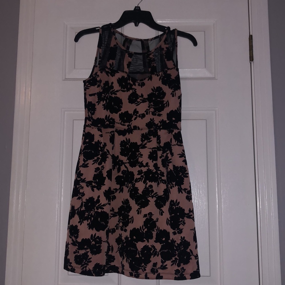 Sweet Storm Dress (Black roses Velvet fabric)